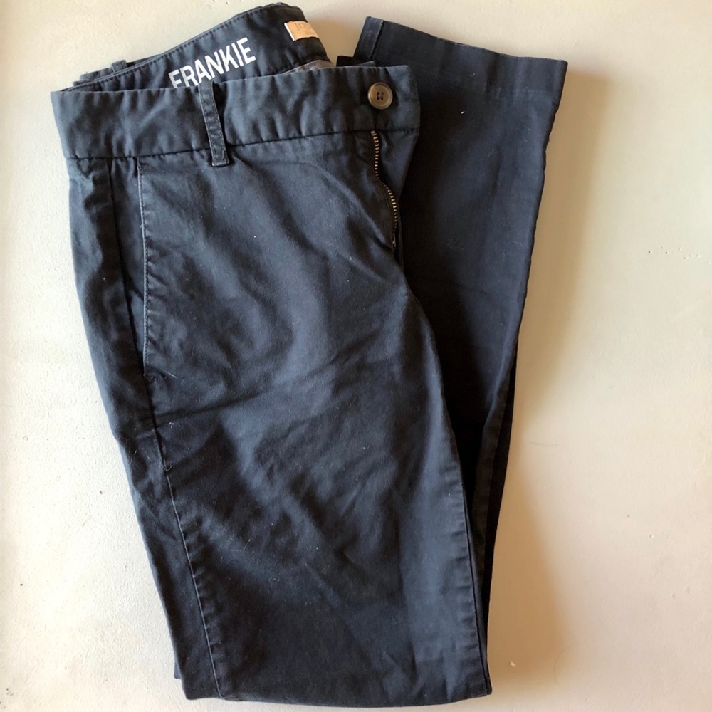 J. Crew Black Frankie Chinos